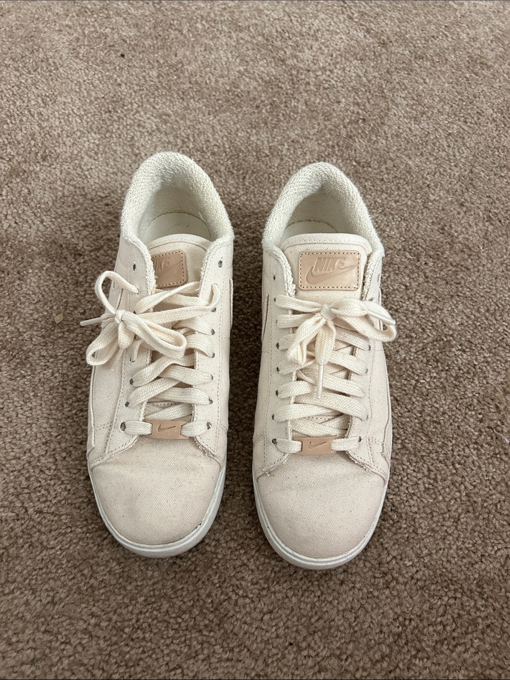 Nike Women’s Beige Canvas Low-Top Sneakers